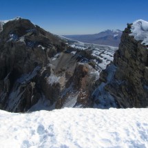 Main summit (left) of Volcan Parinacota
